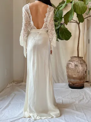 1930s Satin Bias Cut Gown - S/M