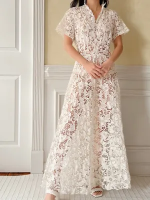 Antique Tatted Lace Dress - M/L