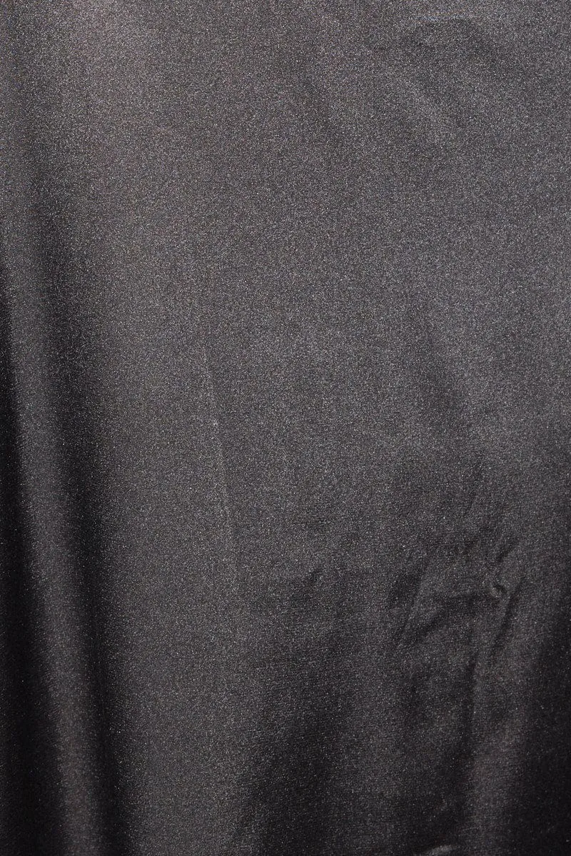Black Midi Dress Satin