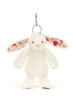 Blossom Cream Bunny Bag Charm - Berry