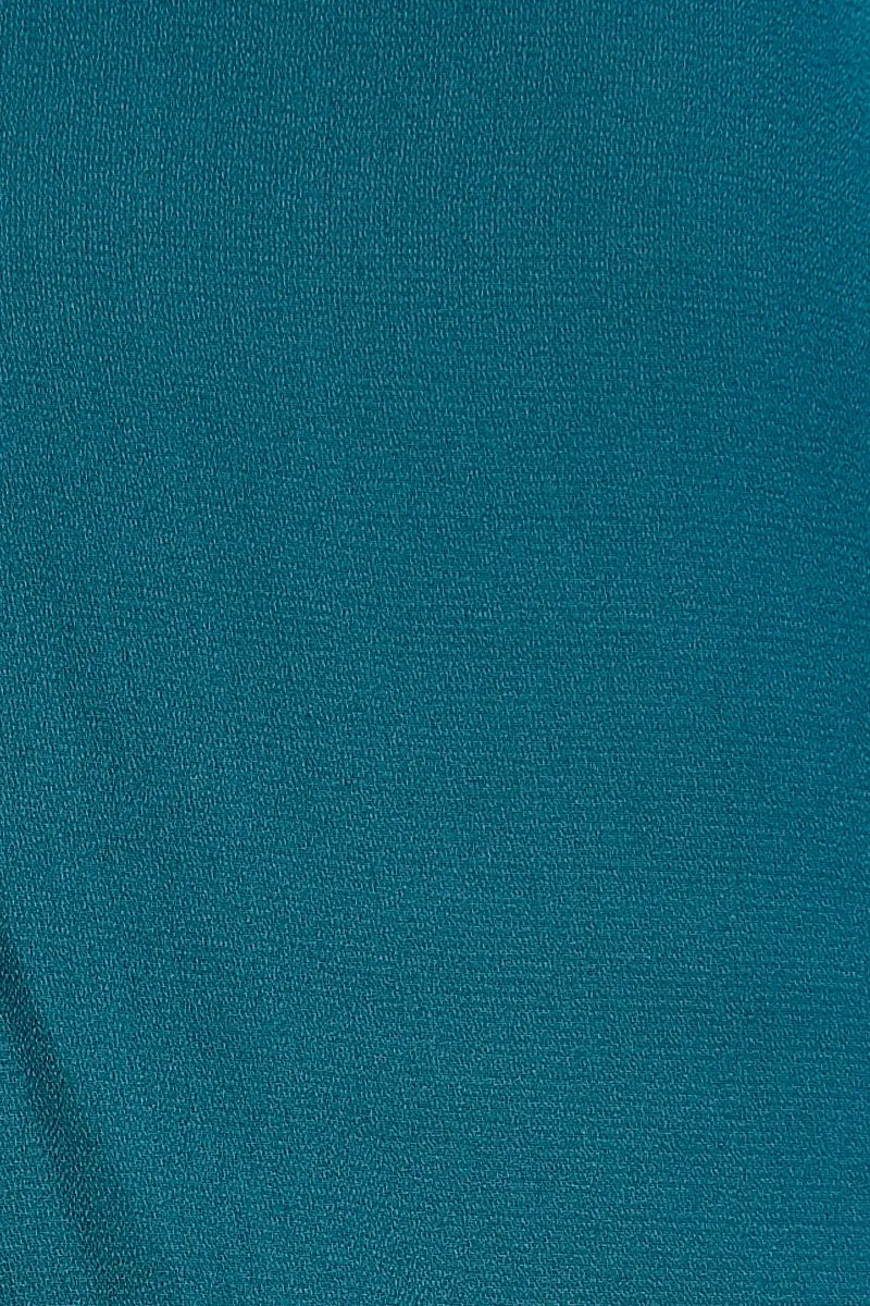 Blue Cut Out Ring Detail A-Line Dress