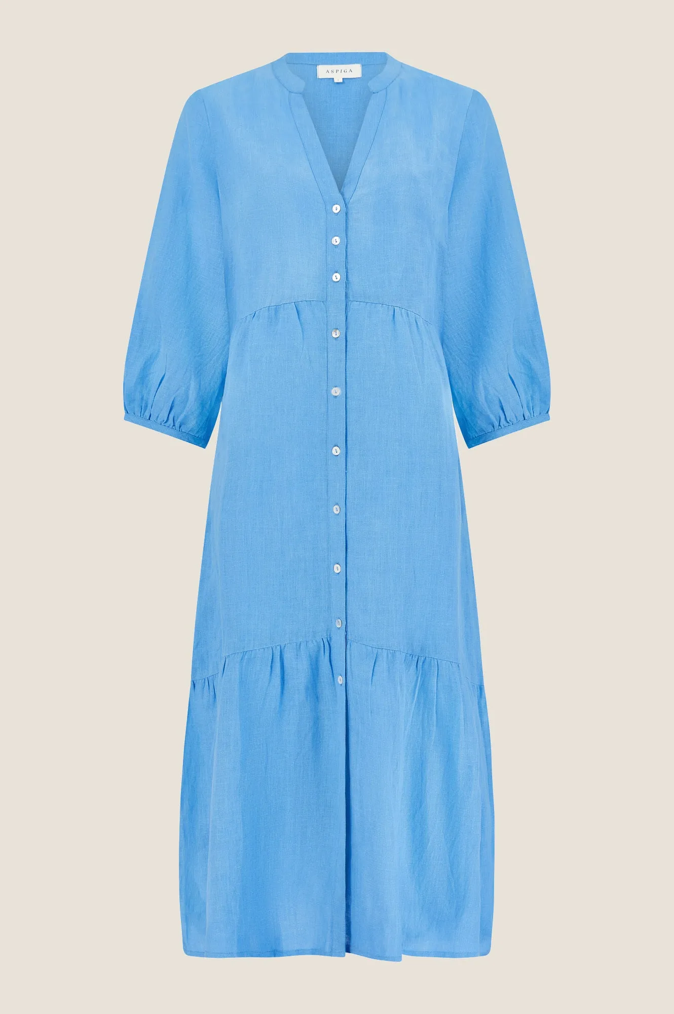 Charlotte Linen Dress | Cornflower