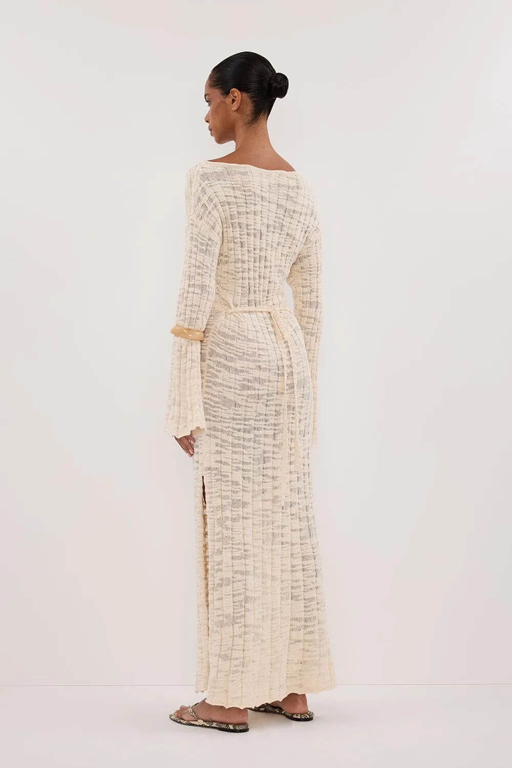CIA NATURAL LONG SLEEVE KNIT MAXI DRESS