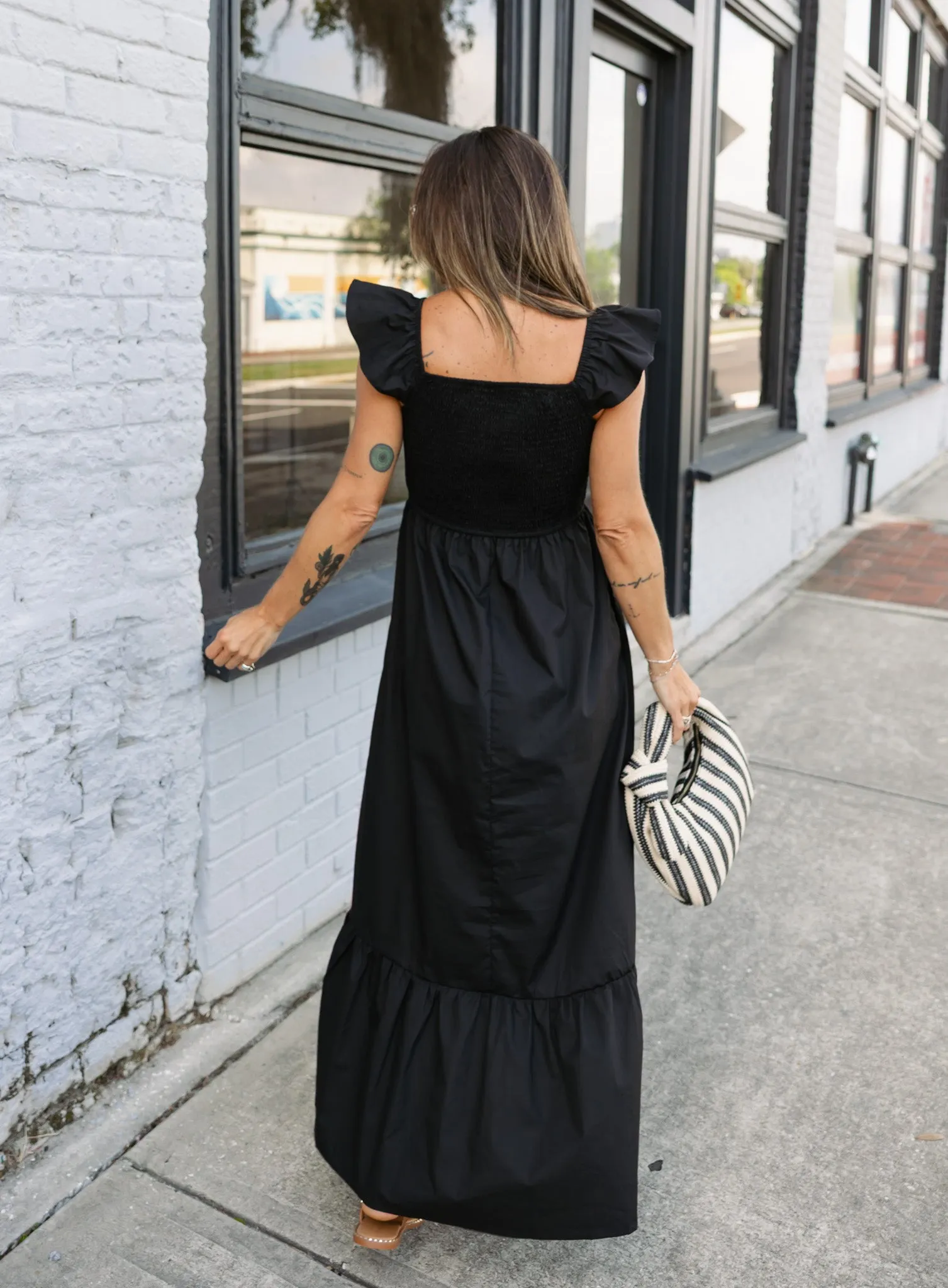 *COMING BACK* Clarke Flutter Sleeve Maxi Dress