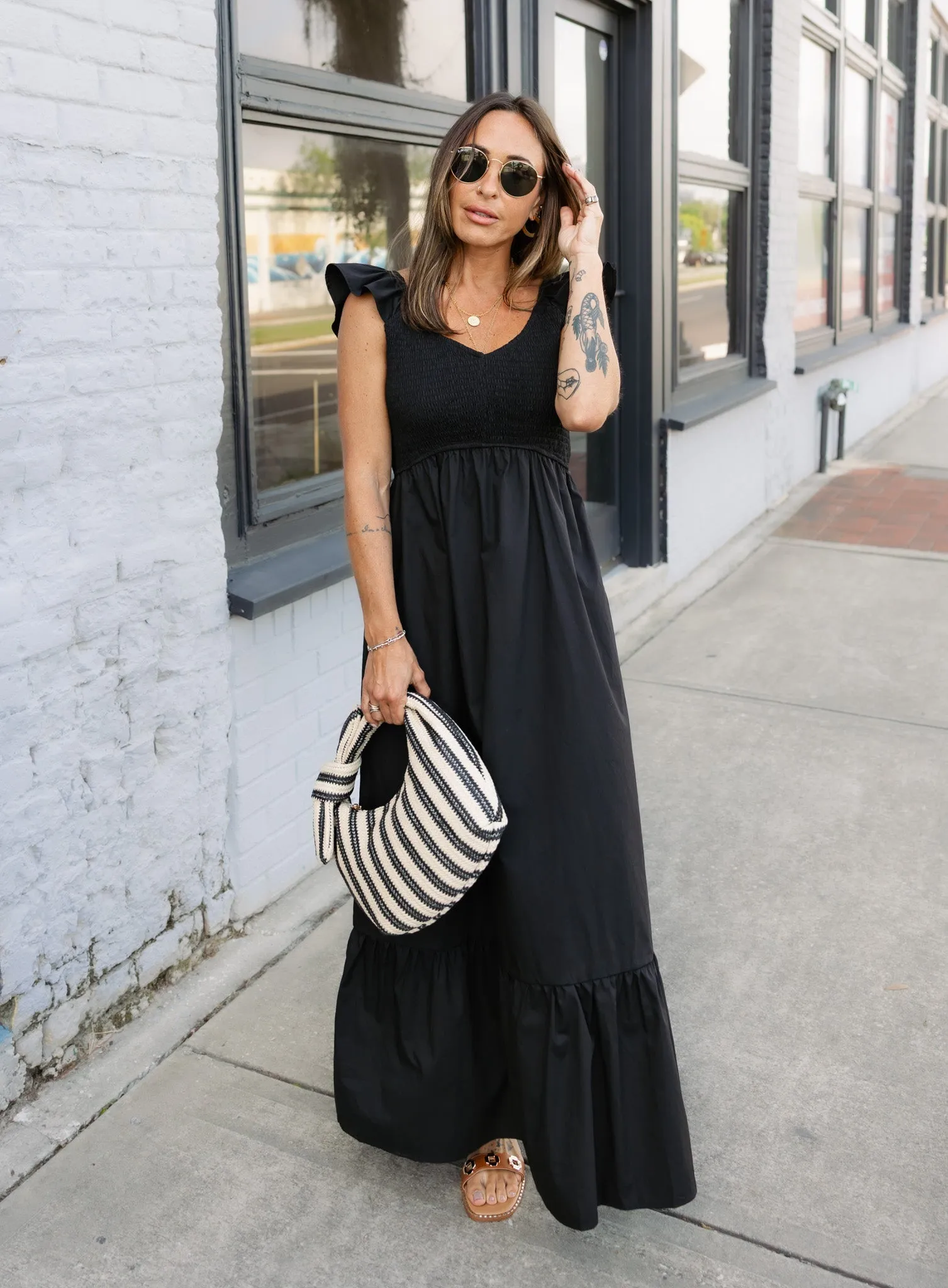 *COMING BACK* Clarke Flutter Sleeve Maxi Dress