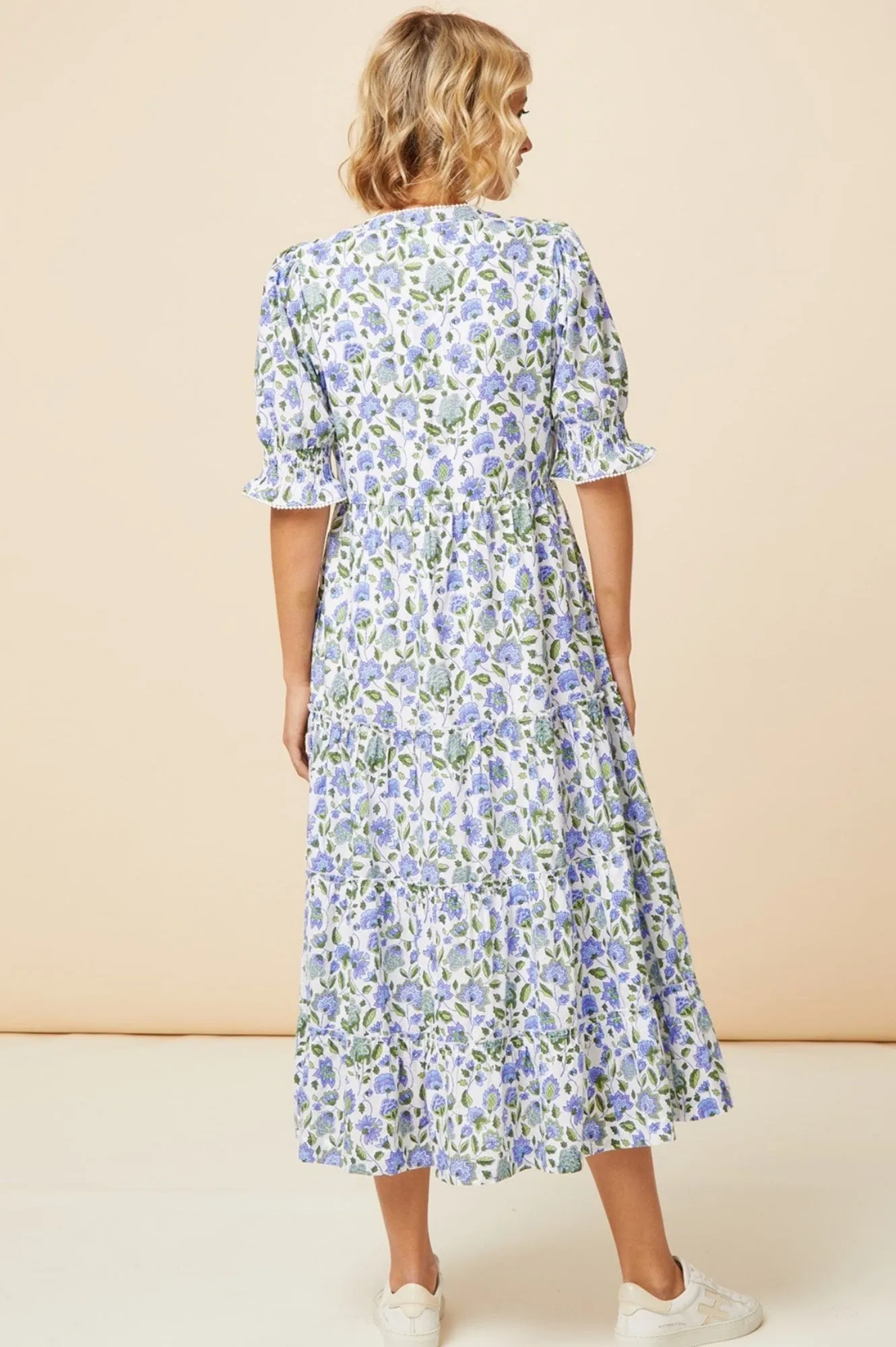 Cordelia Block Print Dress | Blue/Green
