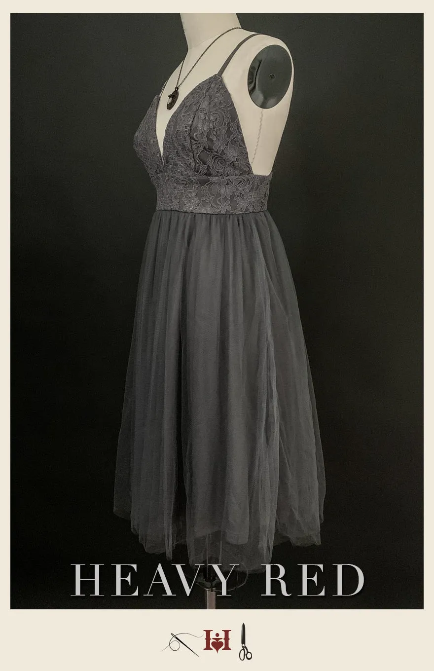 Destitute In Gray Tulle Dress