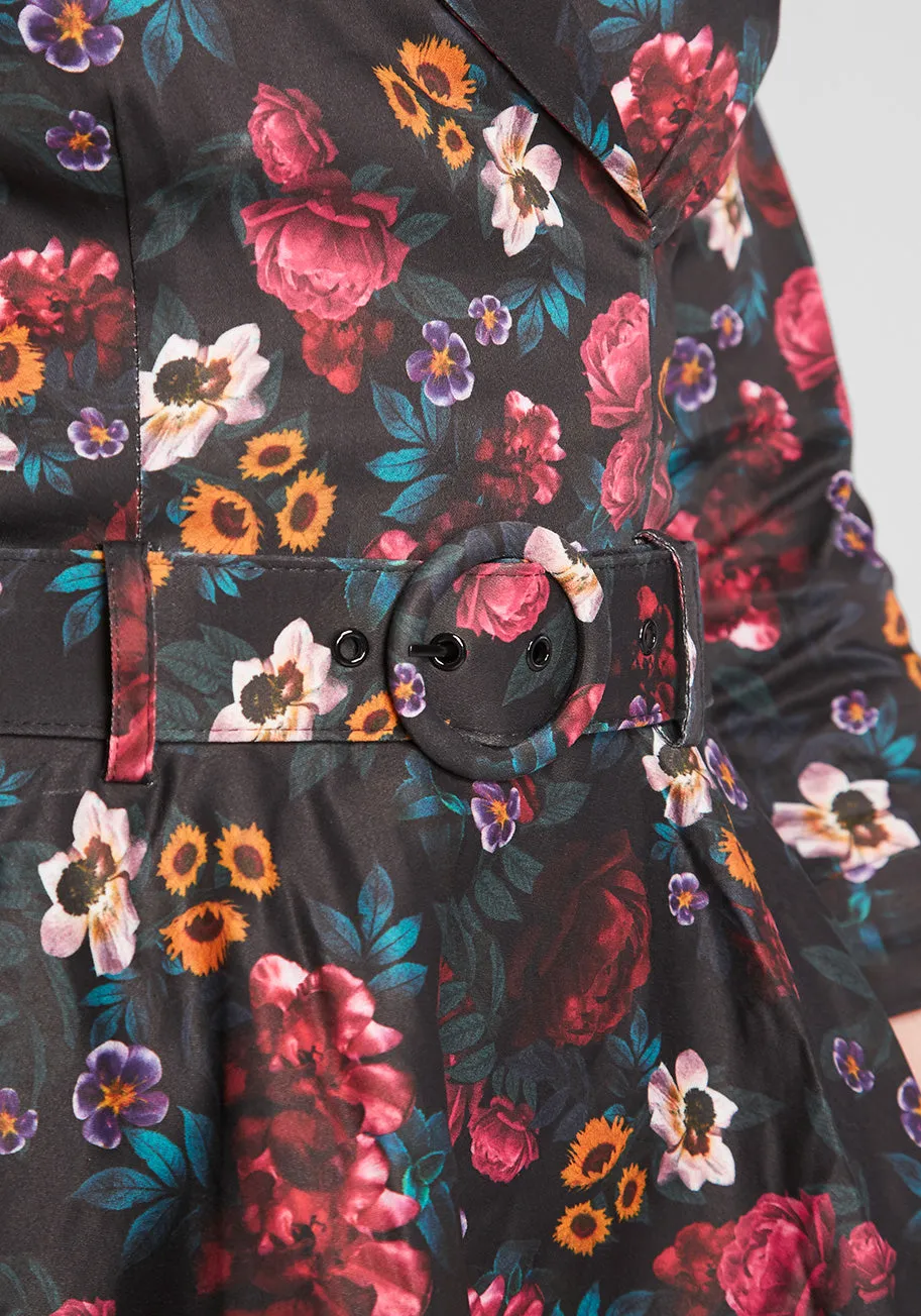 Floral Festivity A-Line Dress