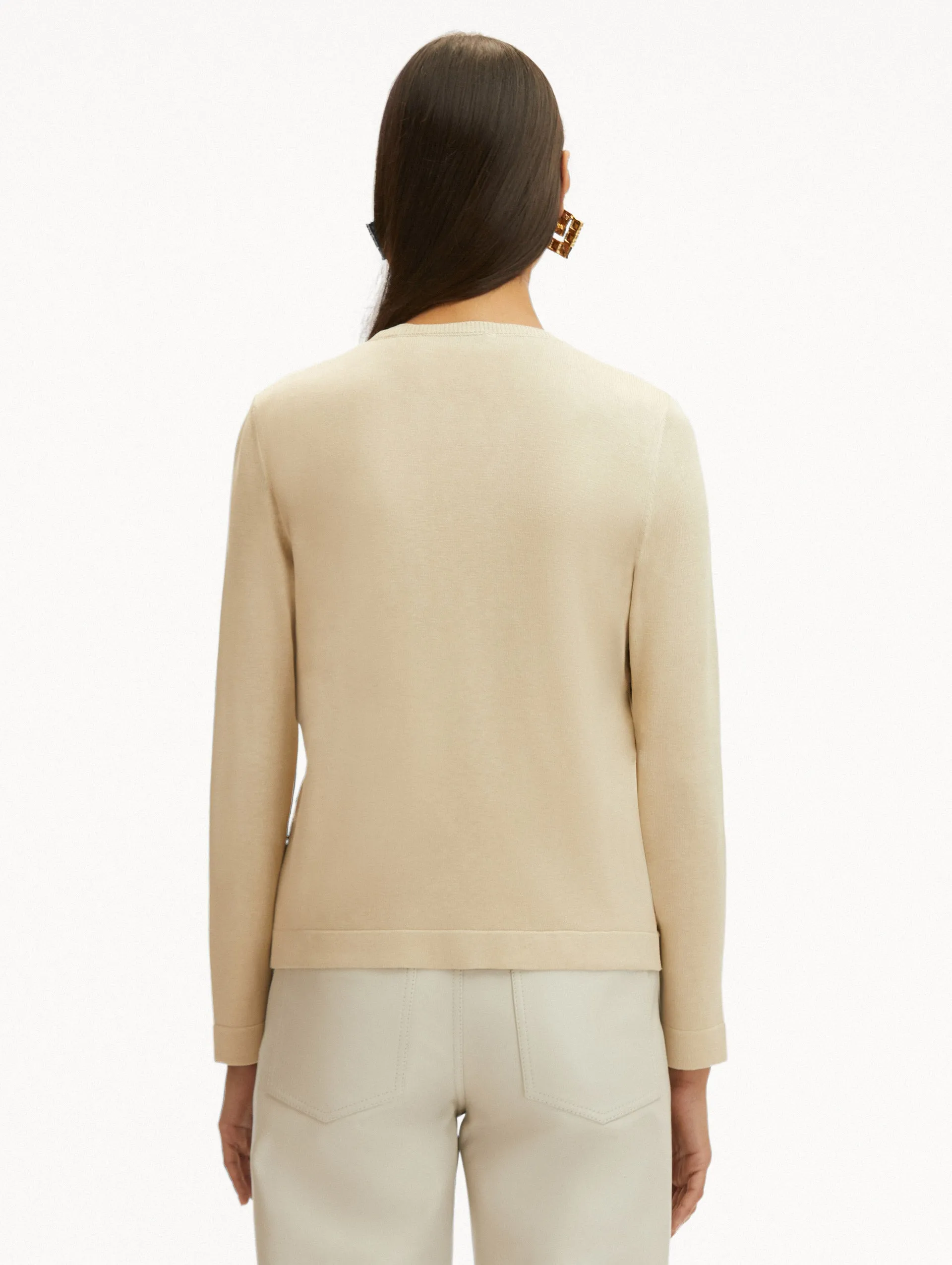 Gold Foil English Rose Inset Cardigan