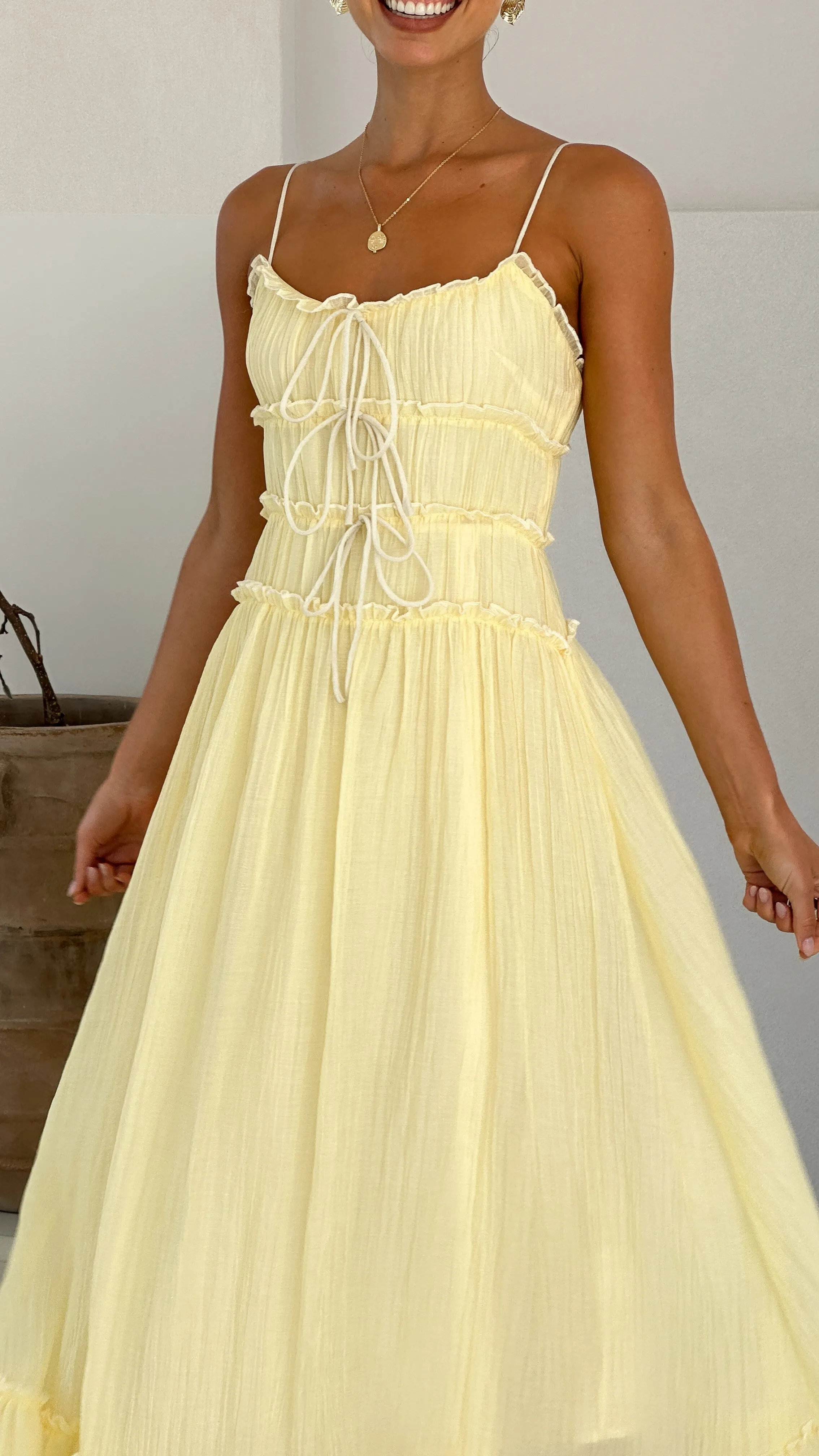 Halo Maxi Dress - Lemon