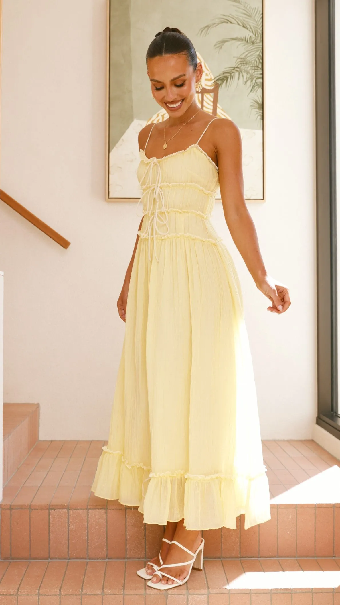 Halo Maxi Dress - Lemon