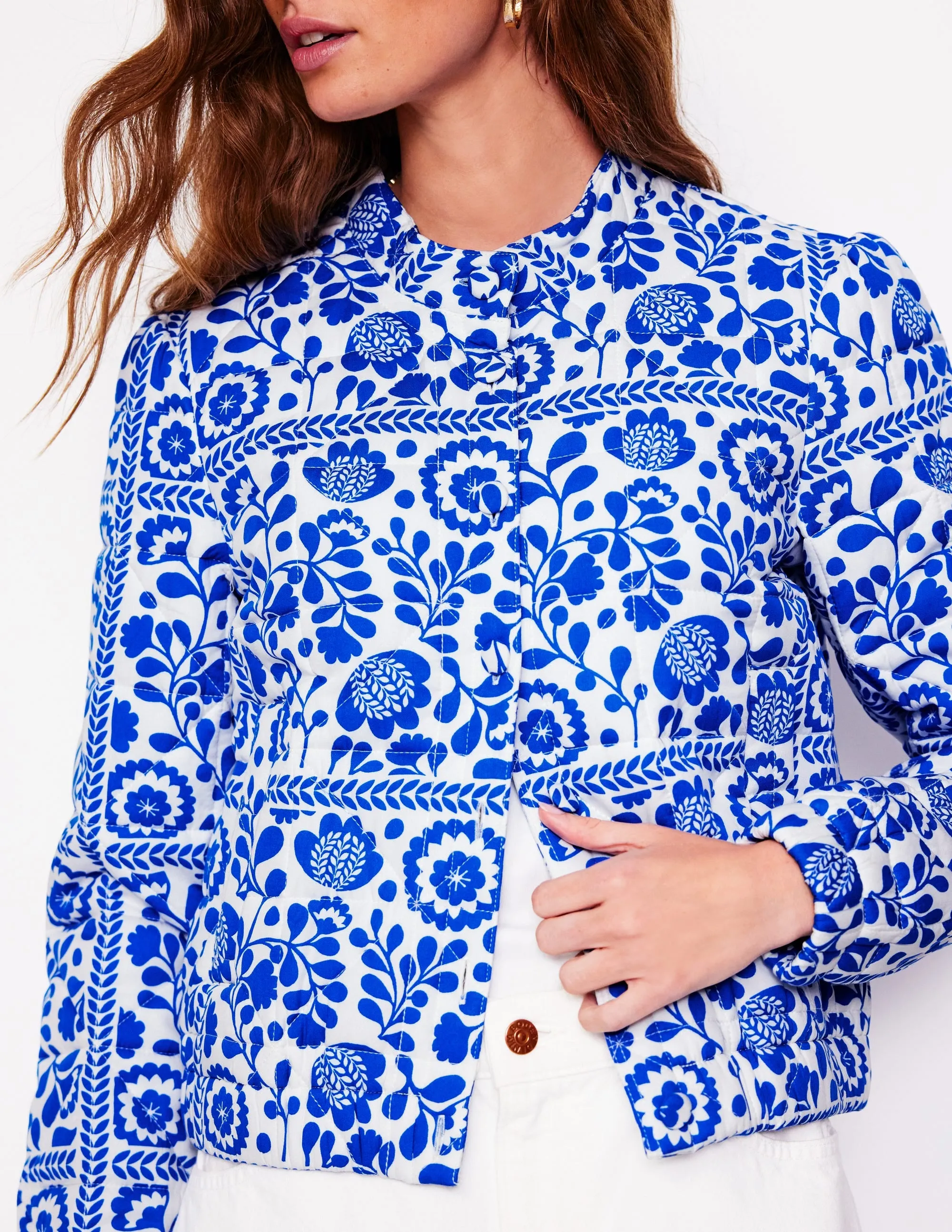 Highbury Quilted Jacket-Vine Tile