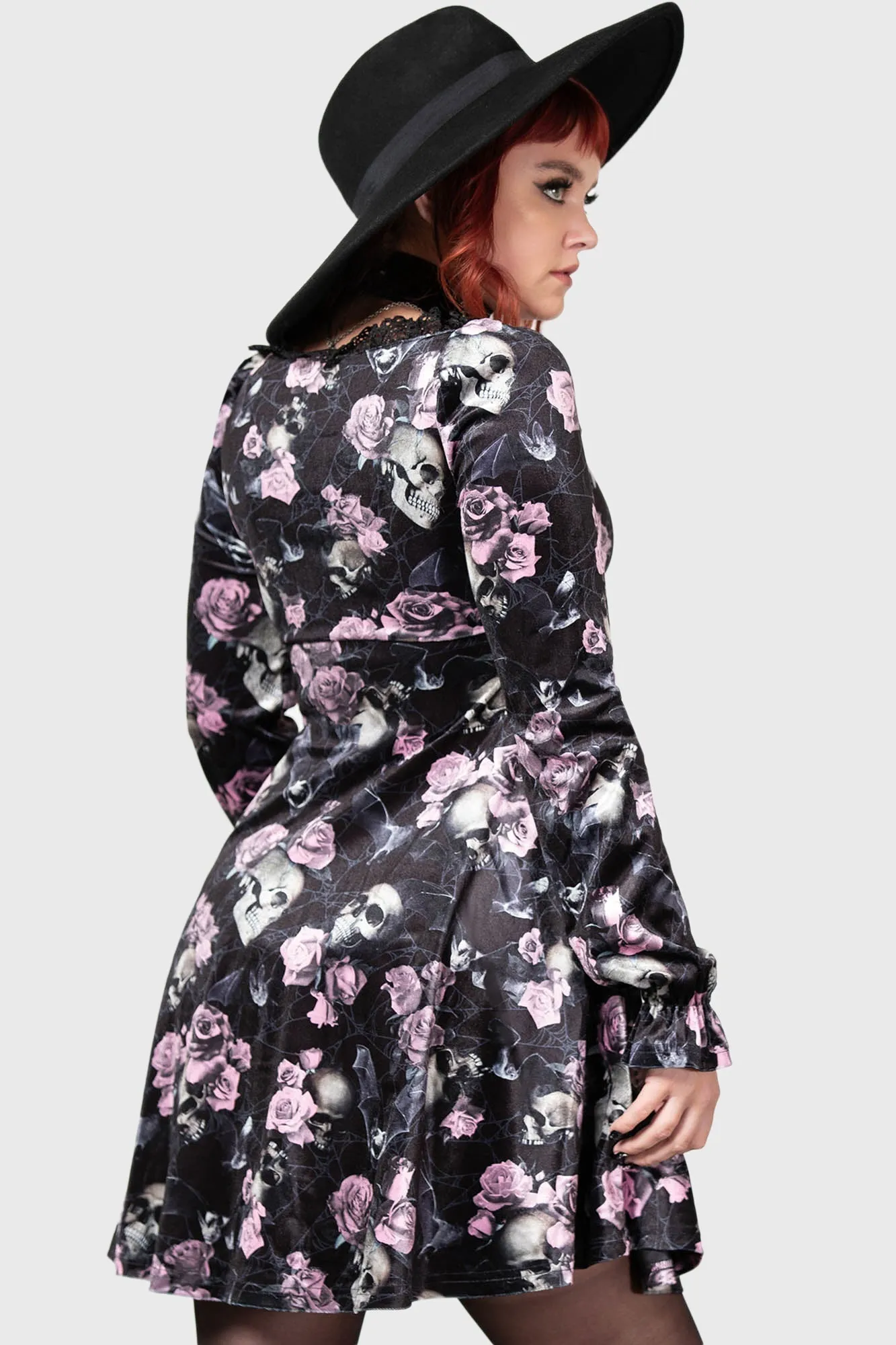 Imperia Long Sleeve Dress [BLACK/PINK] - Resurrect