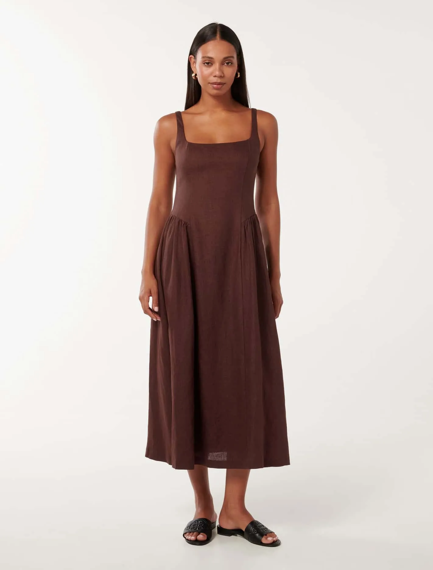 Isabelle Linen Midi Dress