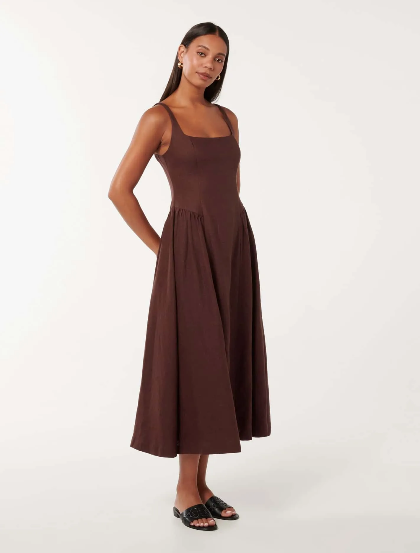 Isabelle Linen Midi Dress