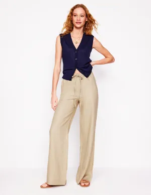 Islington Linen Trousers-Oatmeal