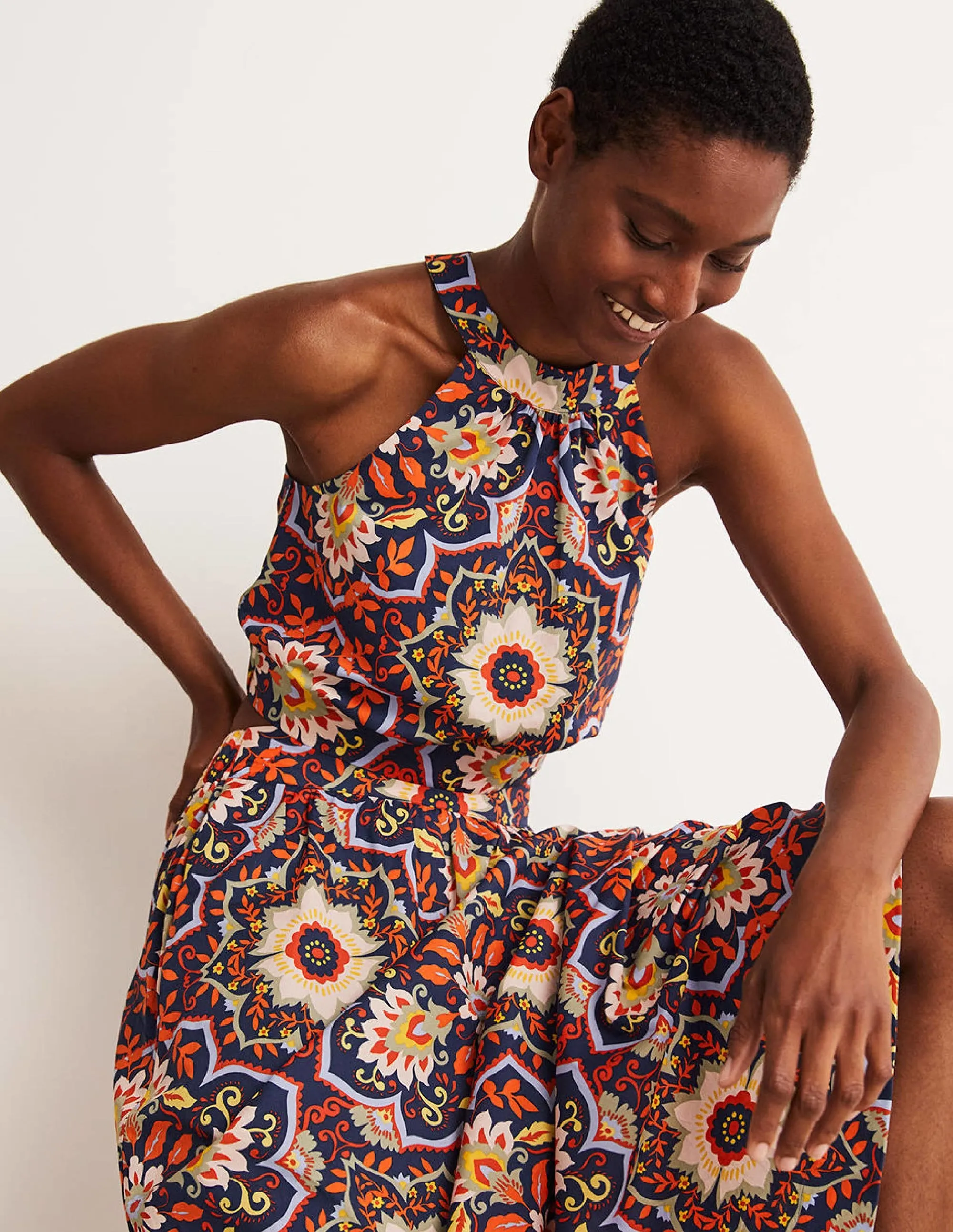 Jessica Halterneck Co-ord Top-French Navy. Bloomsbury