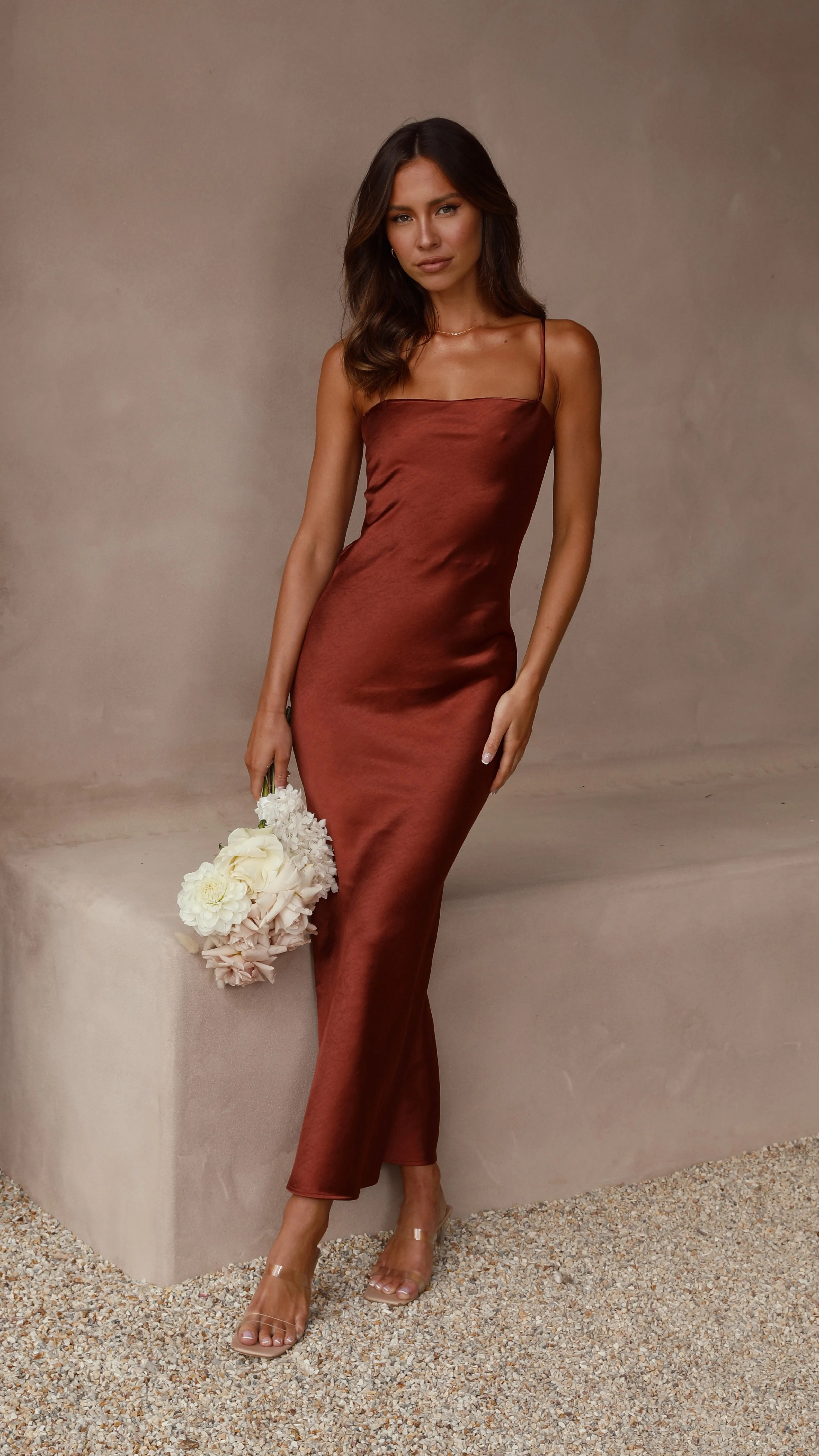 Keira Maxi Dress - Rust