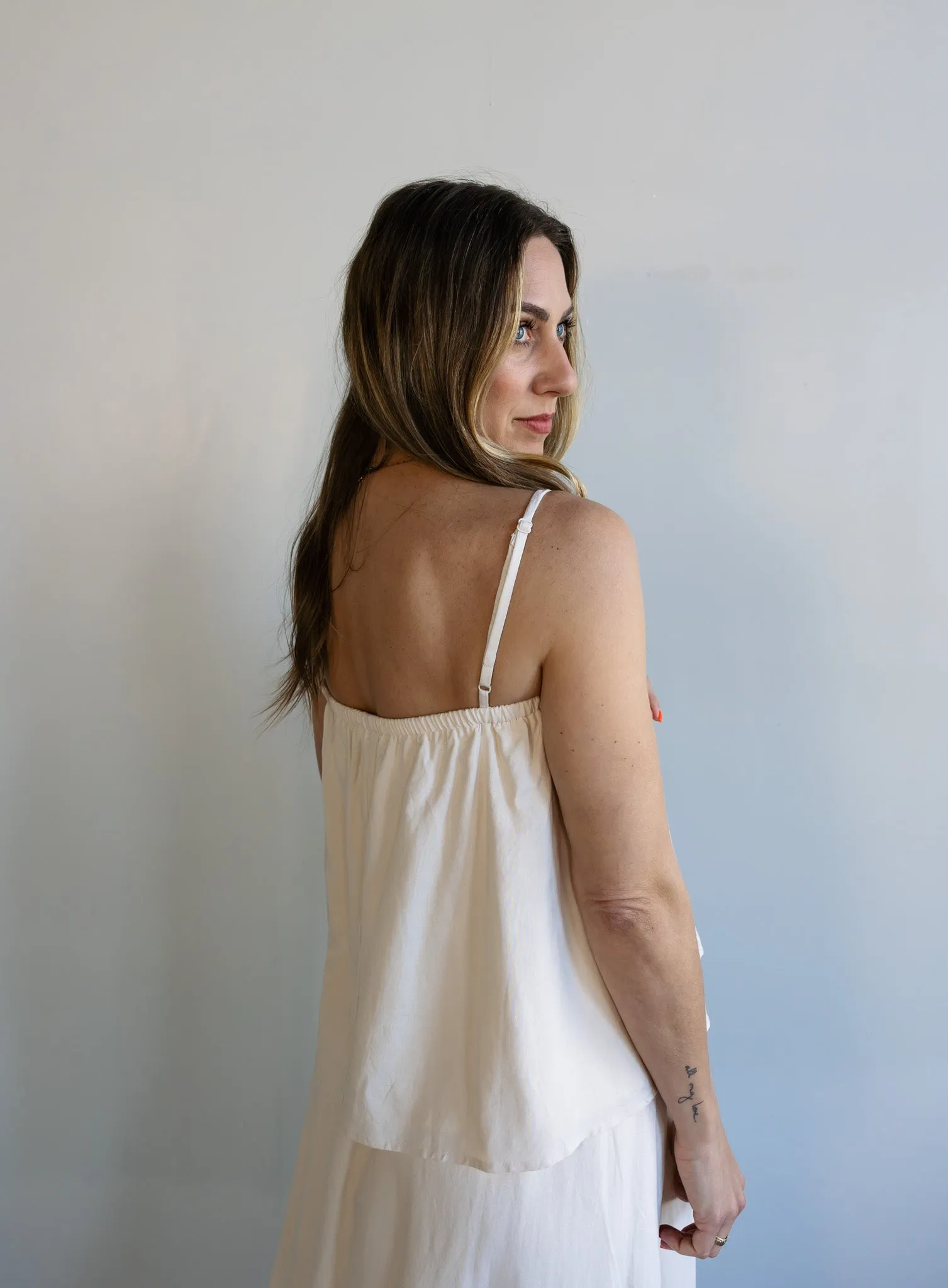 Kira Floral Linen Tank