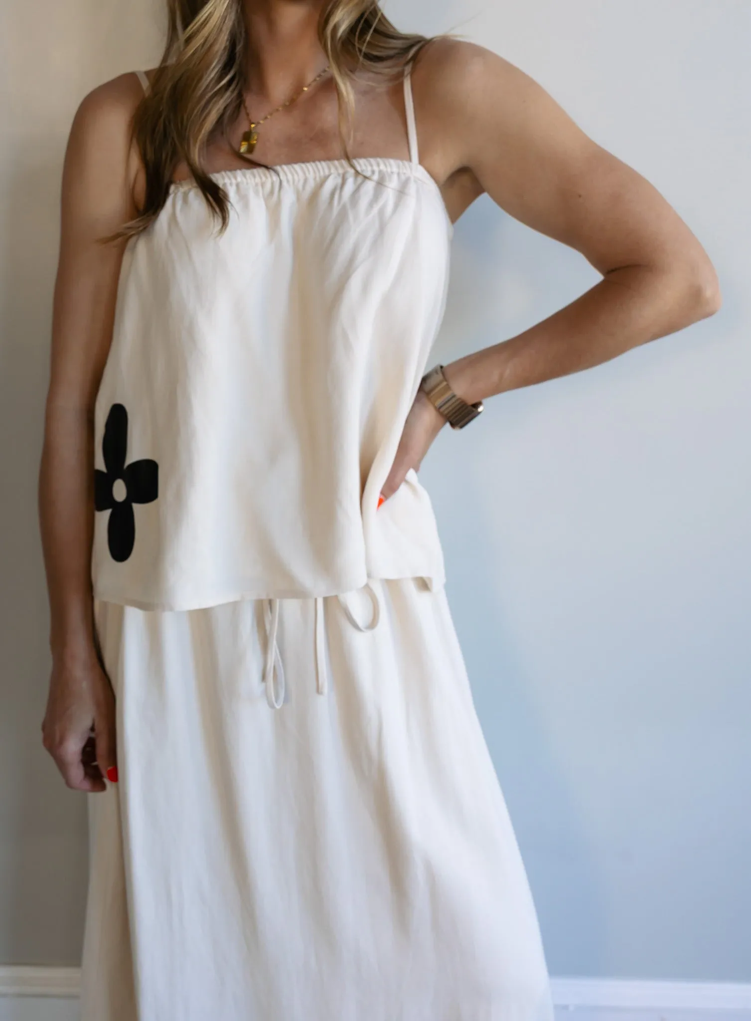Kira Floral Linen Tank