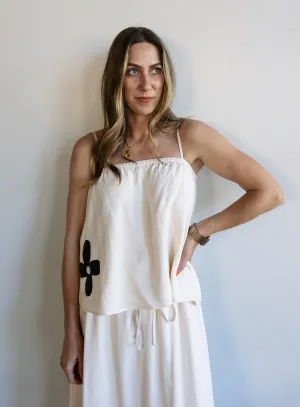 Kira Floral Linen Tank