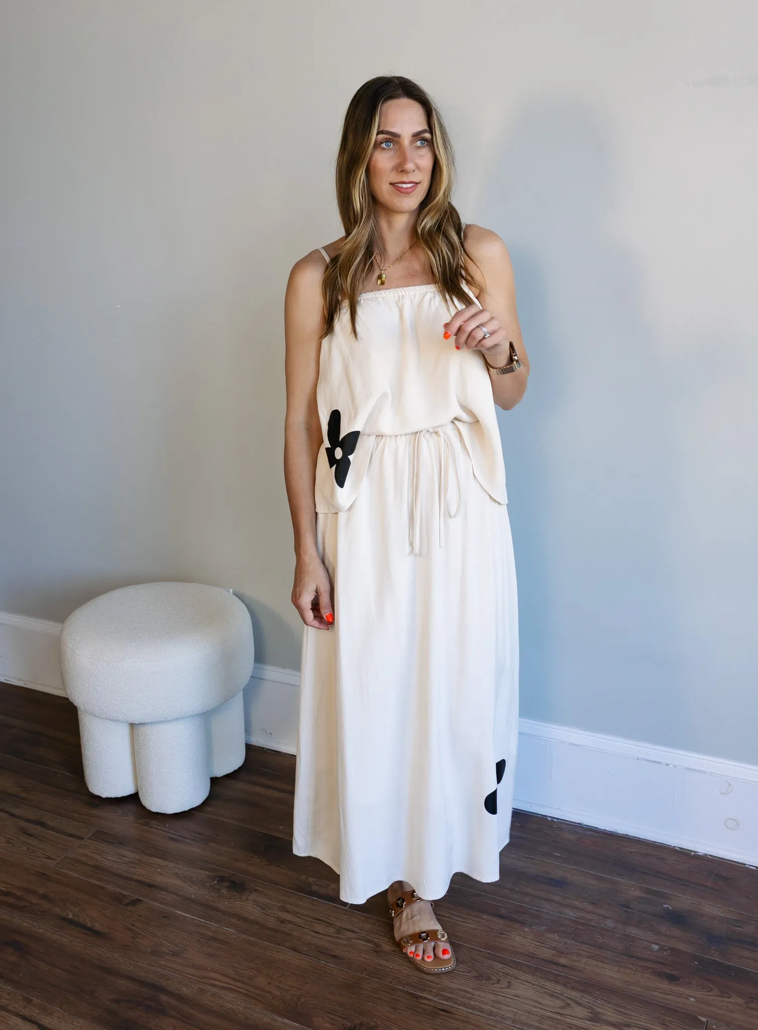 Kira Floral Linen Tank