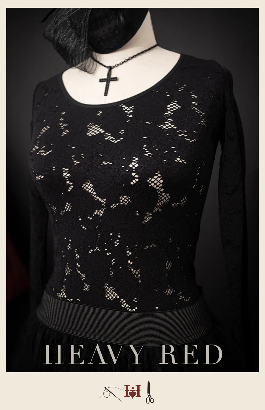 L'amour La Mort Floral Net Shirt