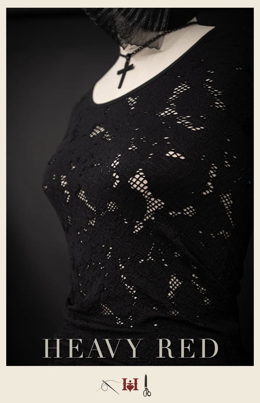 L'amour La Mort Floral Net Shirt