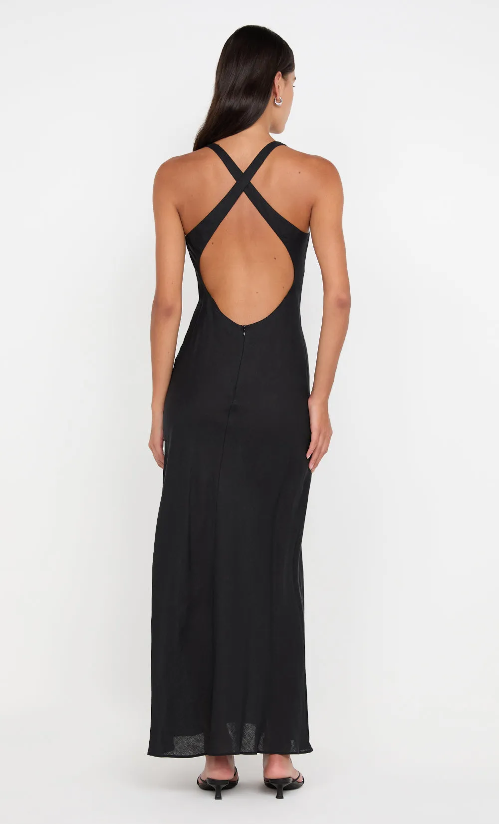 LUCA CROSSOVER DRESS - BLACK