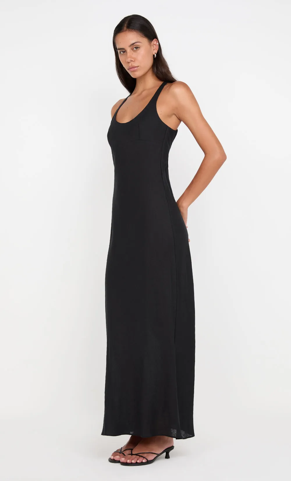 LUCA CROSSOVER DRESS - BLACK