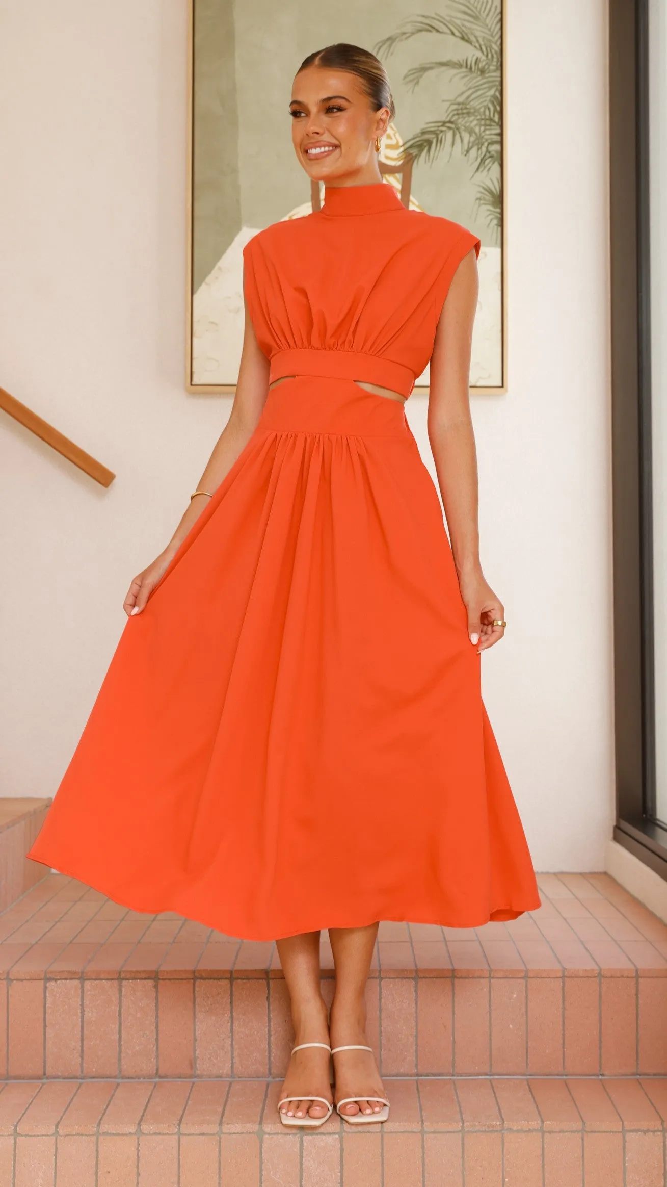 Maddison Midi Dress - Scarlet