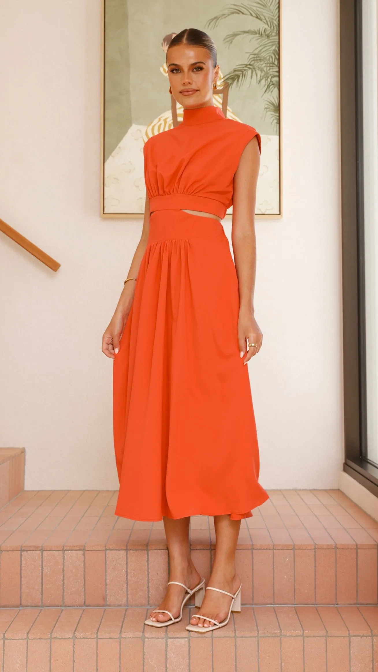 Maddison Midi Dress - Scarlet