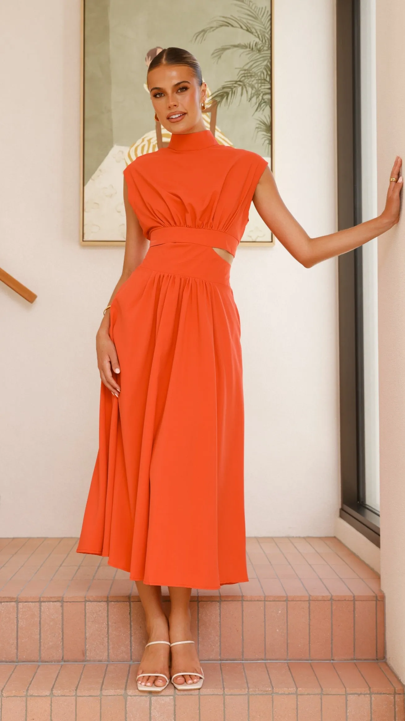 Maddison Midi Dress - Scarlet
