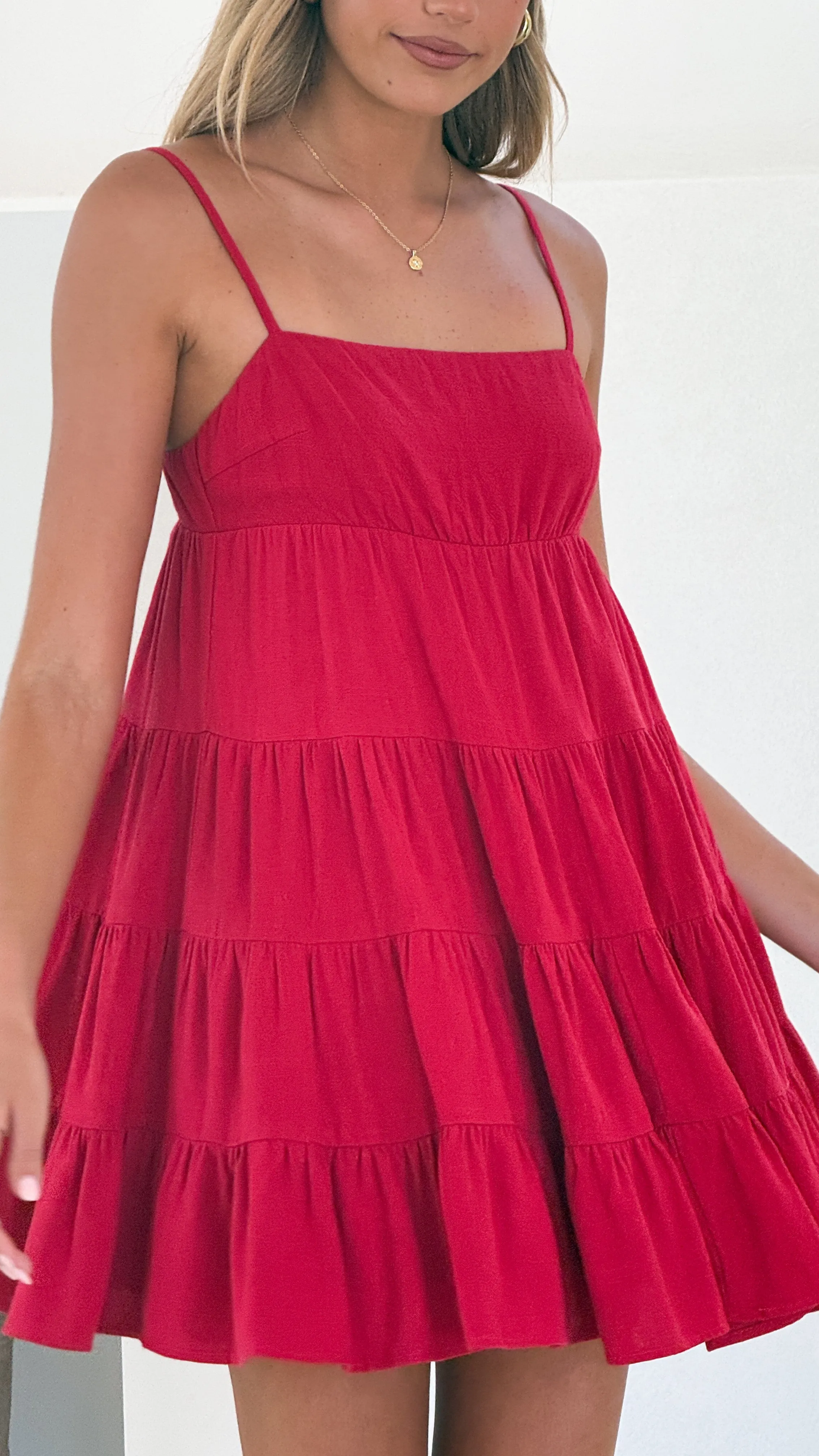 Maddison Mini Dress - Red