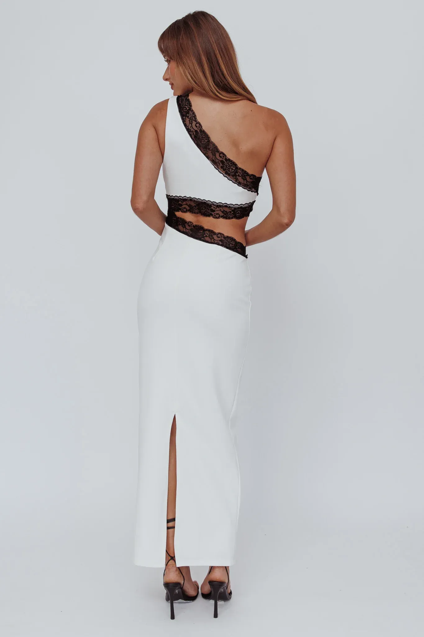 Mahli One-Shoulder Cut-Out Maxi Dress White