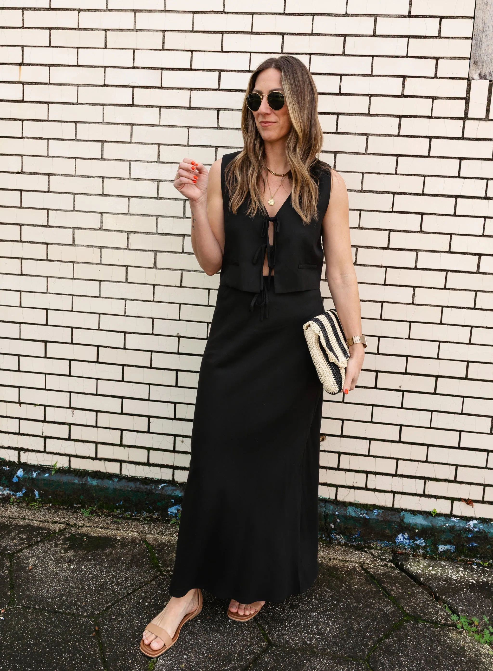 Mattie Tie Front Linen Tank - Final Sale