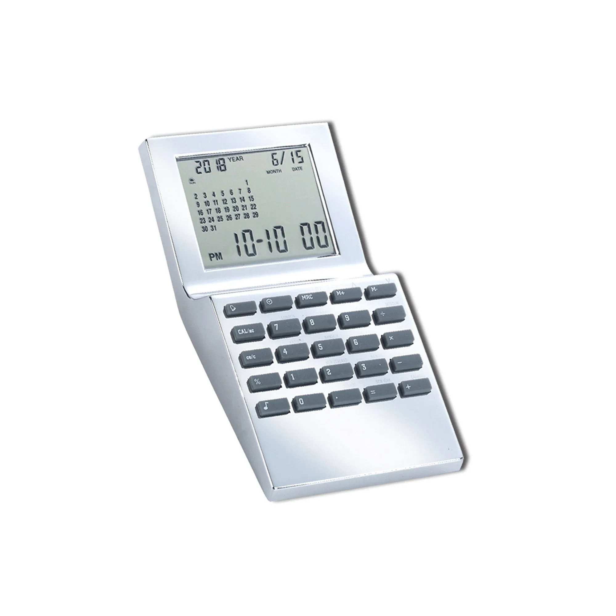 Natico Time Clock And Calculator - Silver