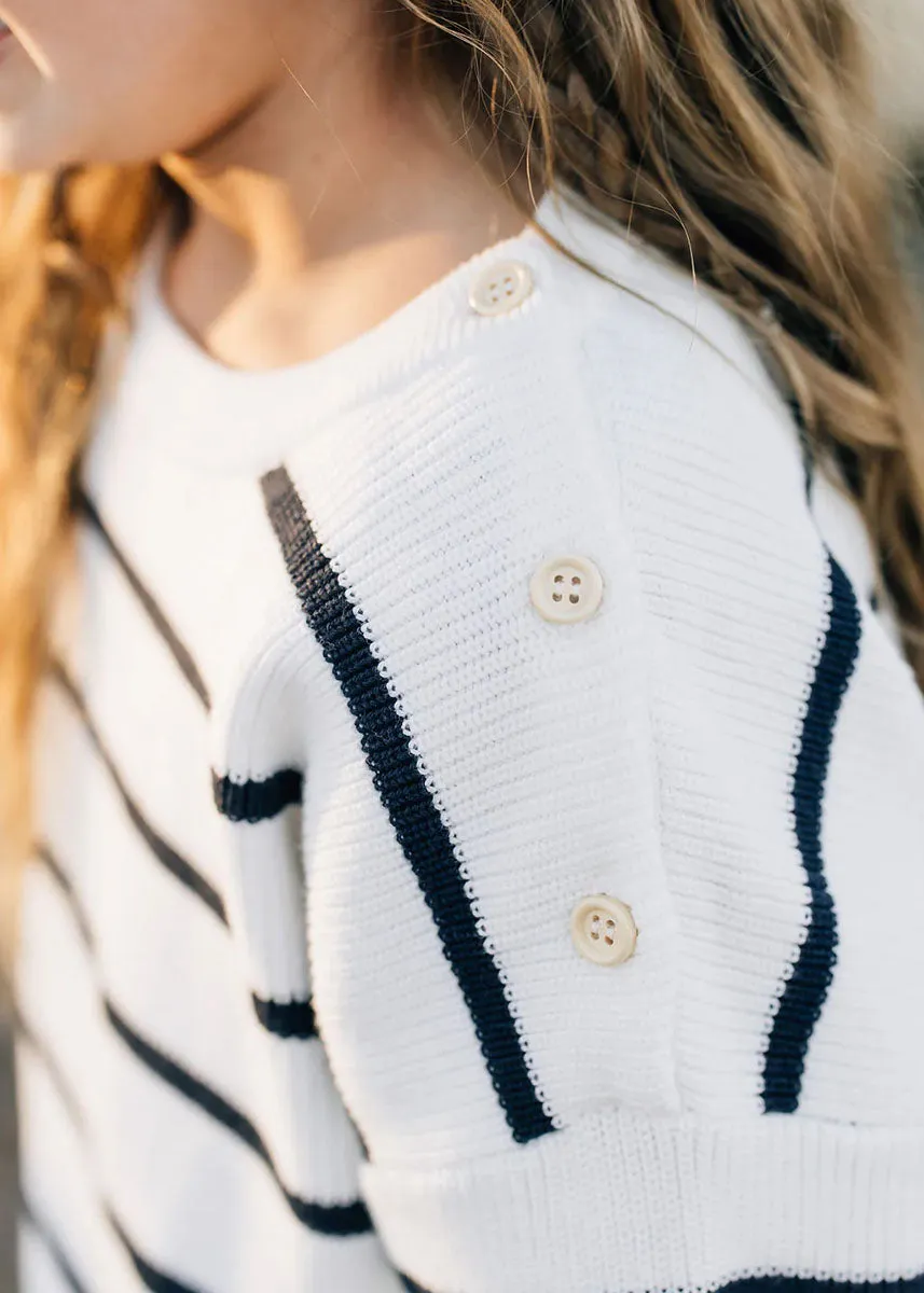 Navy Stripe Knit Sweater