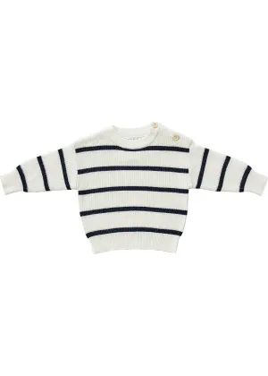 Navy Stripe Knit Sweater