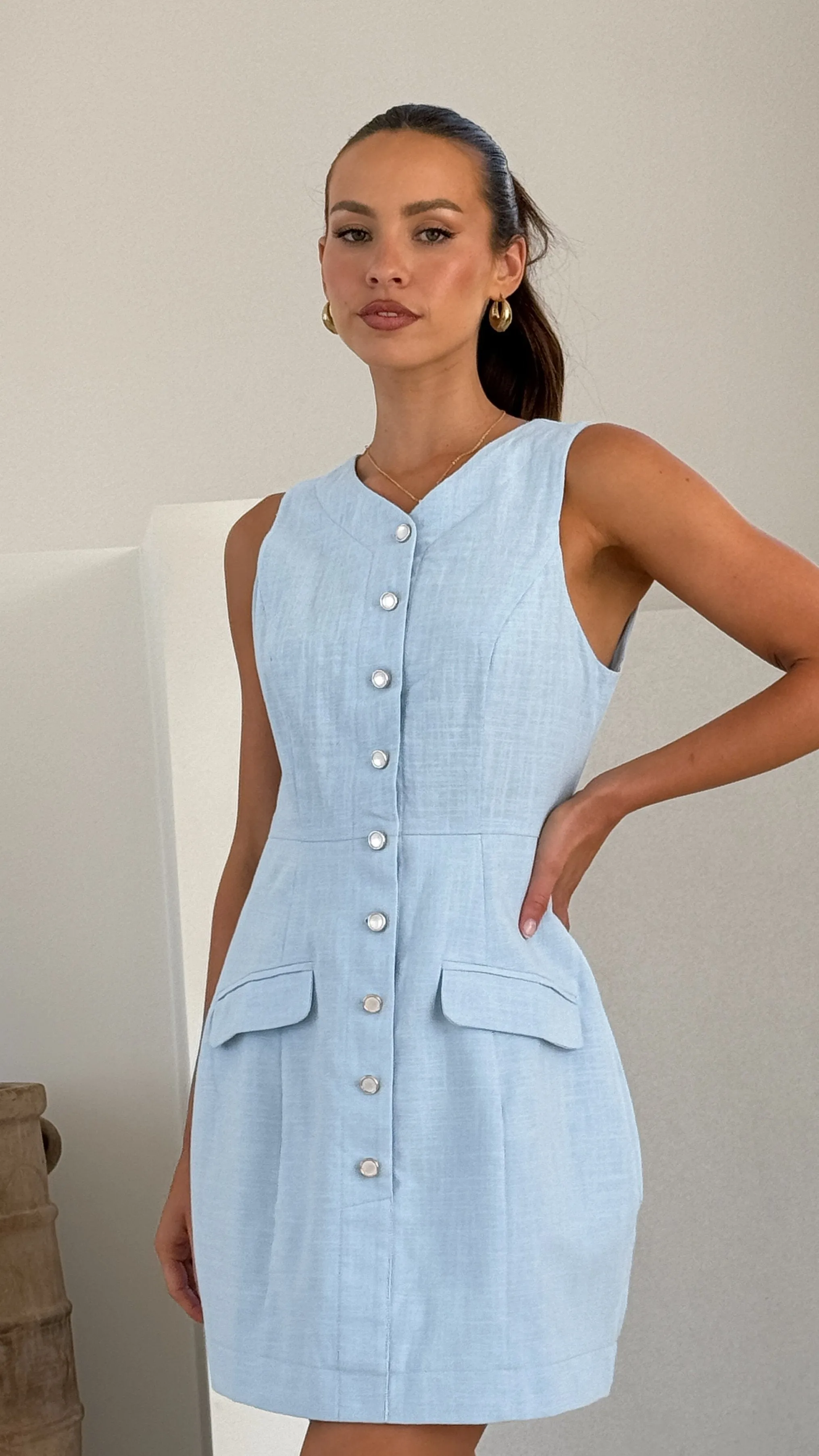 Nylah Mini Dress - Blue