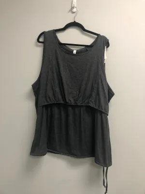 Outlet 6808 - Latched Mama Active Nursing Tank - Final Sale - Dark Charcoal - 4X