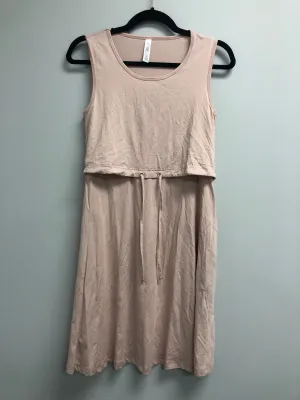 Outlet 6969 - Latched Mama Drawstring Tank Dress 2.0 - Blush - Small
