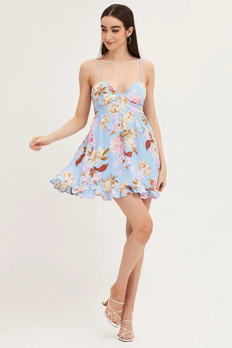 Print Mini Dress Sleeveless