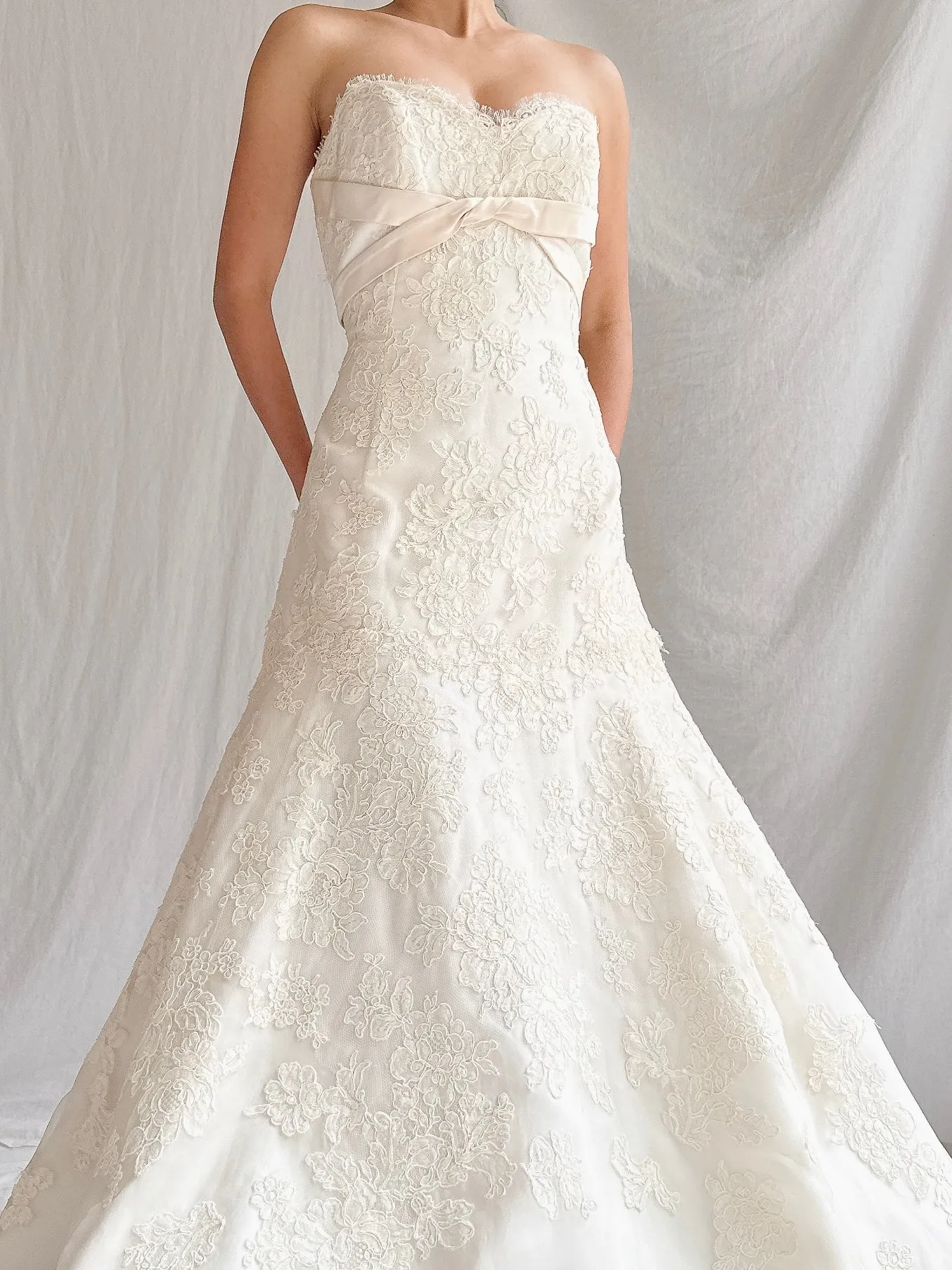 RESERVED Vintage Liancarlo Couture Alencon Lace & Silk Organza Gown - S/M 6