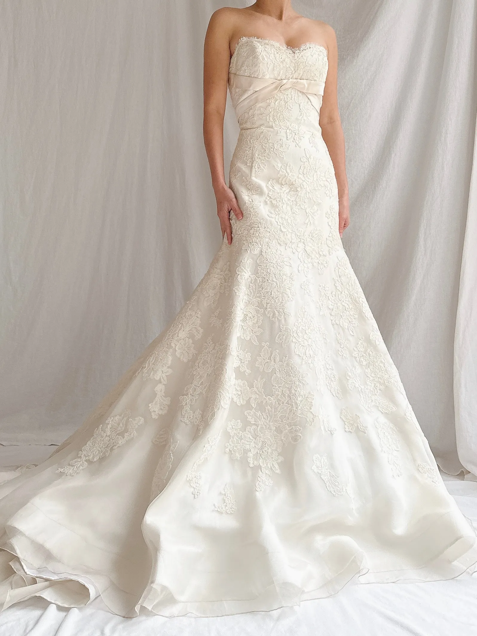 RESERVED Vintage Liancarlo Couture Alencon Lace & Silk Organza Gown - S/M 6