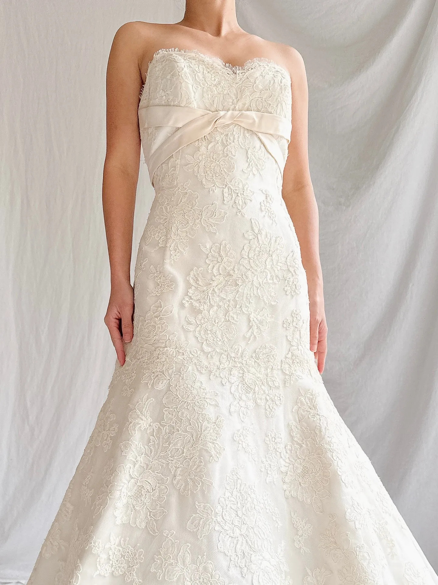 RESERVED Vintage Liancarlo Couture Alencon Lace & Silk Organza Gown - S/M 6