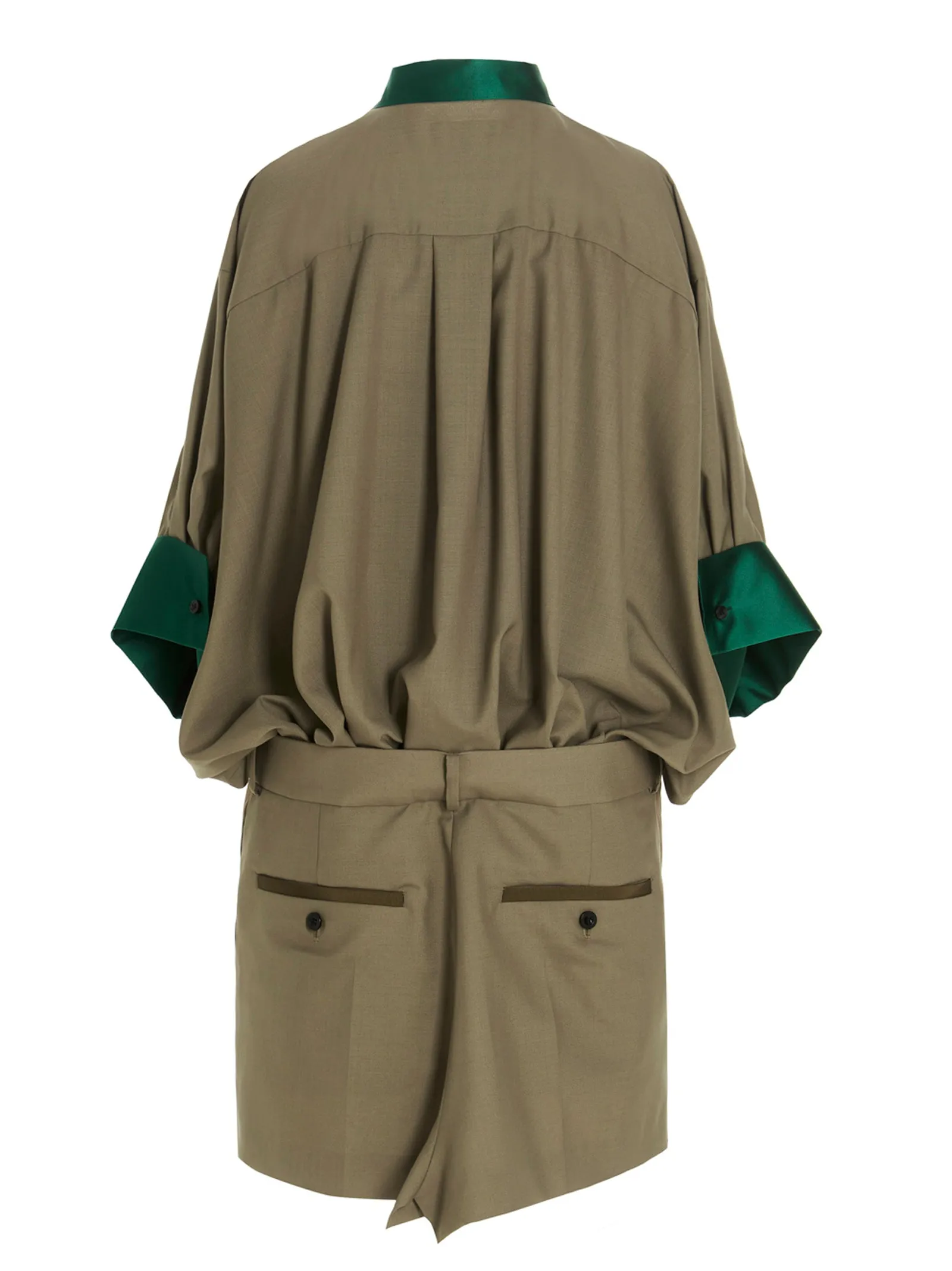 Sacai Pleat Detailed Mini Dress