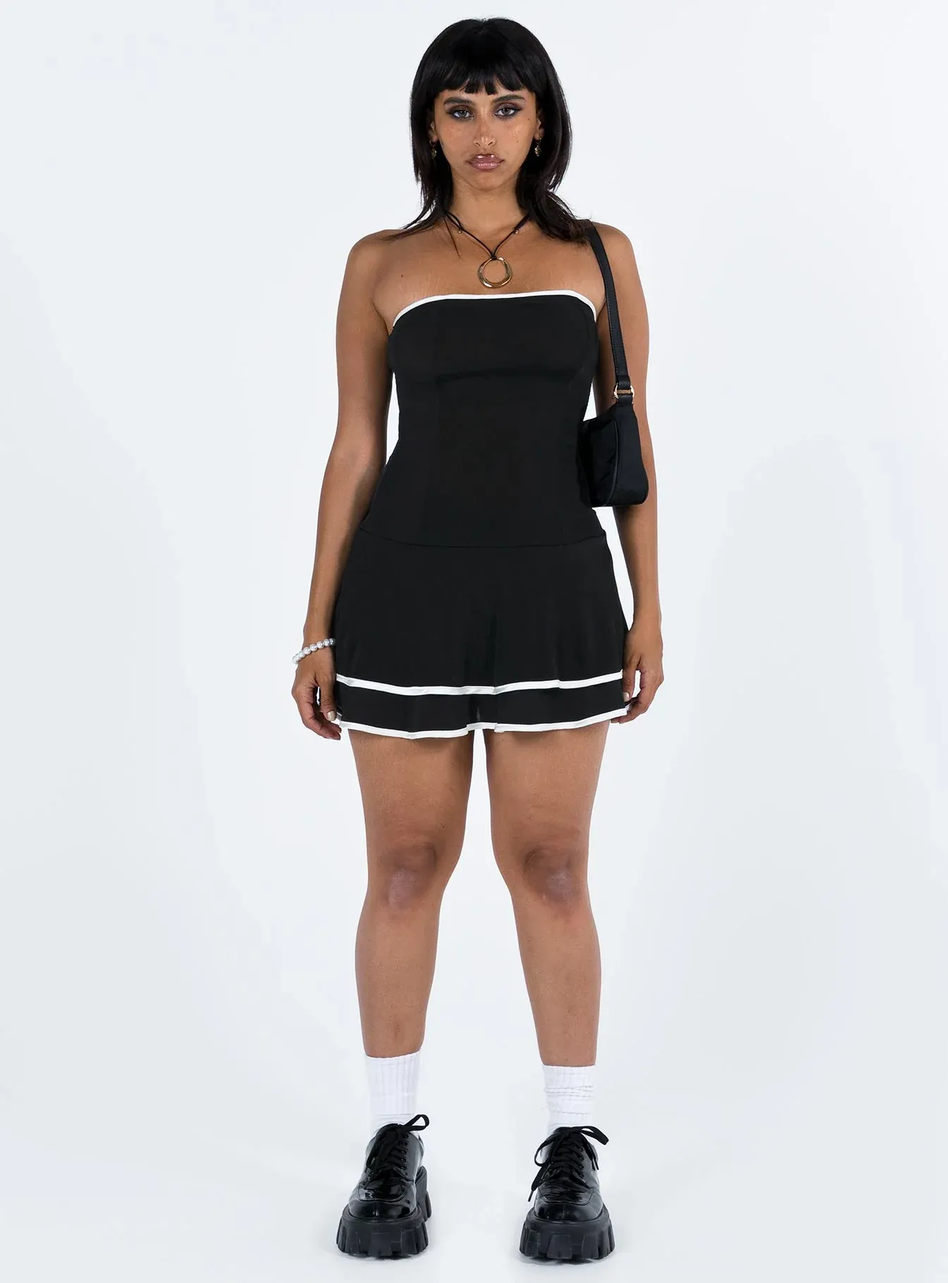 Samira Strapless Mini Dress Black