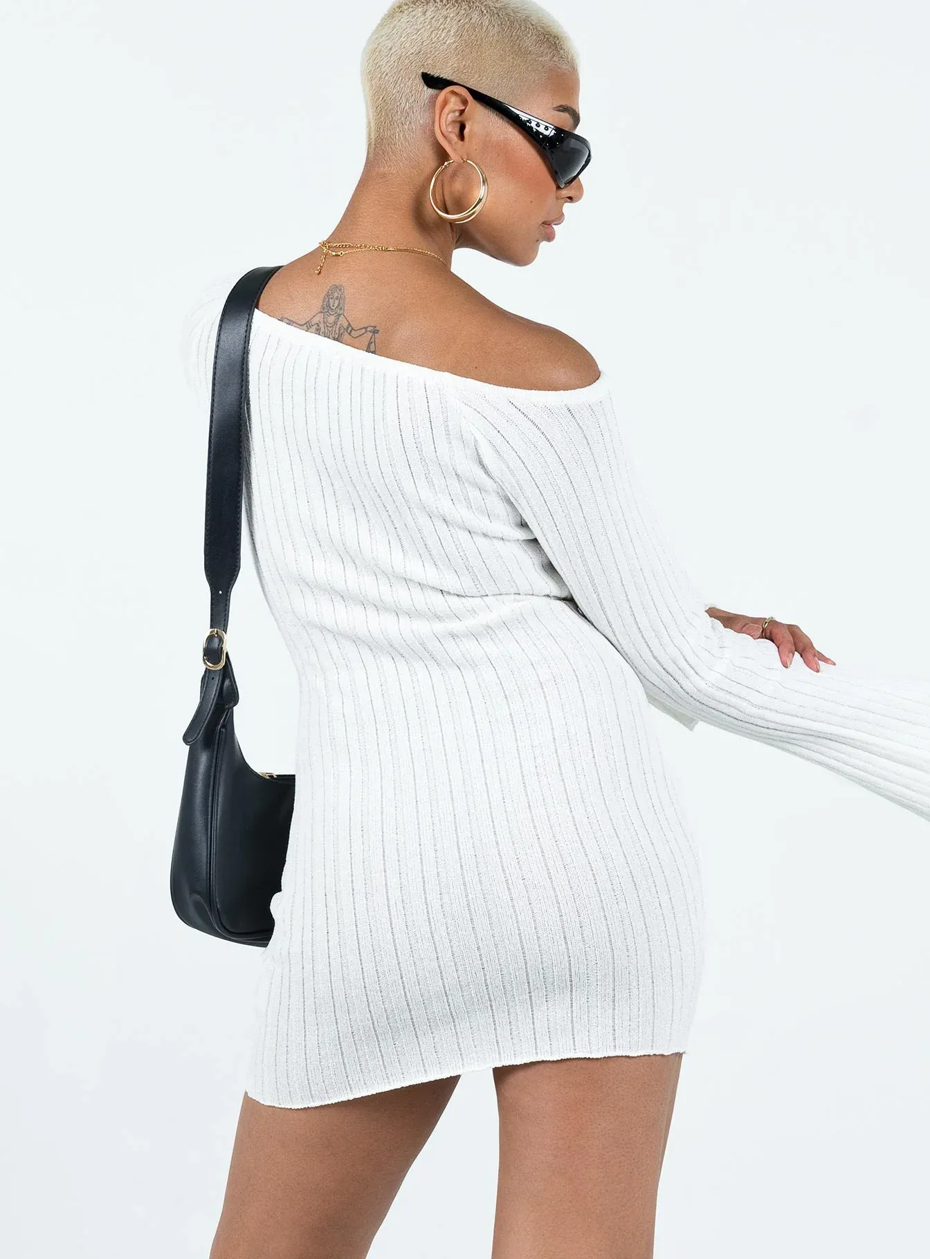 Santorini Knit Mini Dress White