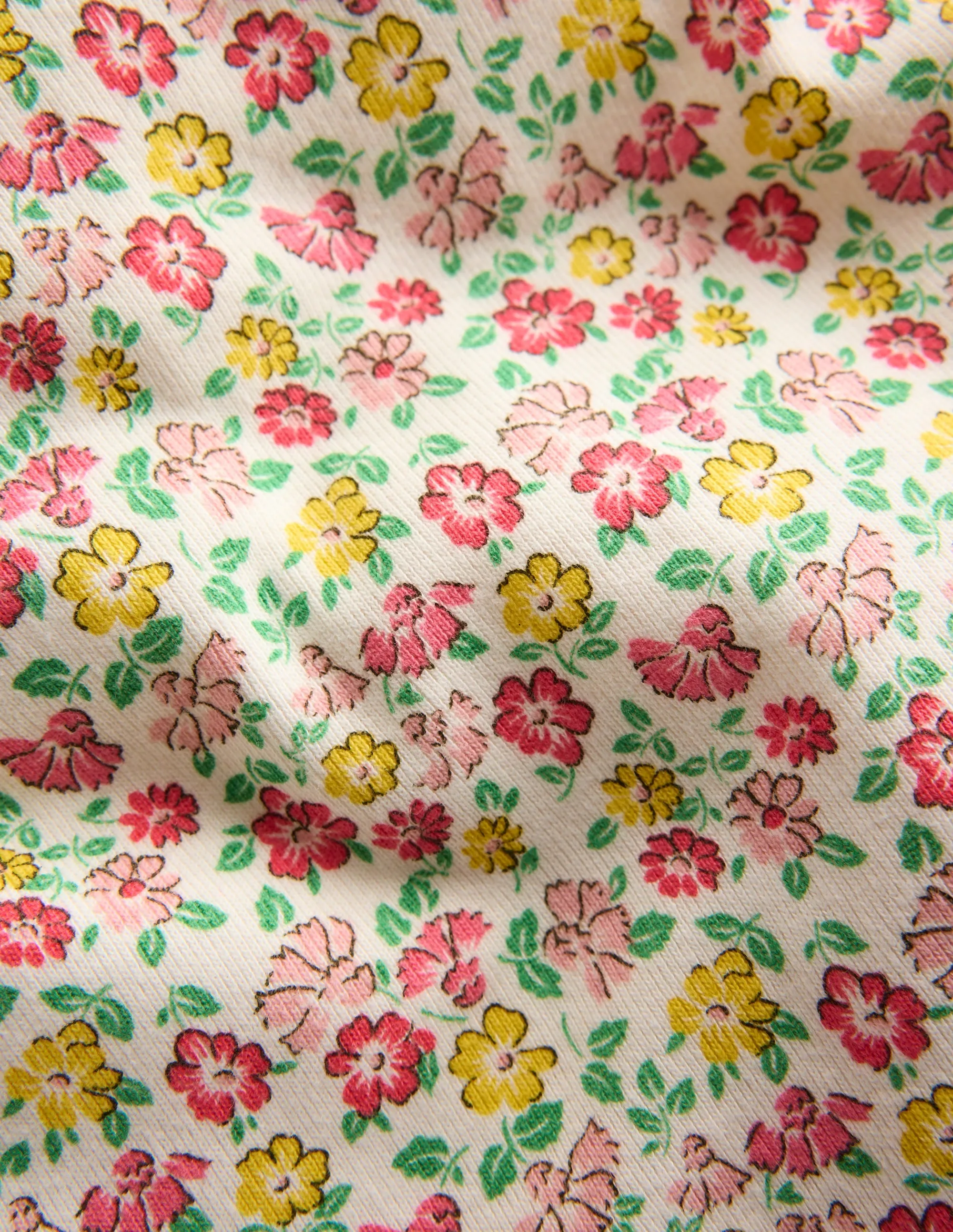 Snug Short John Pyjamas-Multi Summer Flowerbed